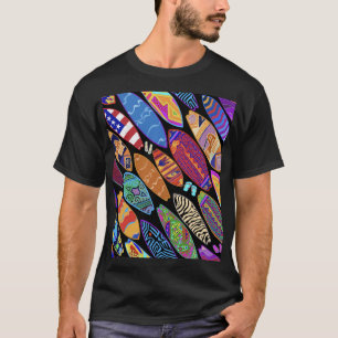 T-shirt Planches de surf de la côte californienne 