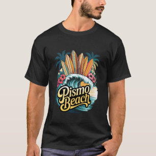T-shirt Planches de surf de Pismo Beach Graphique avec pal