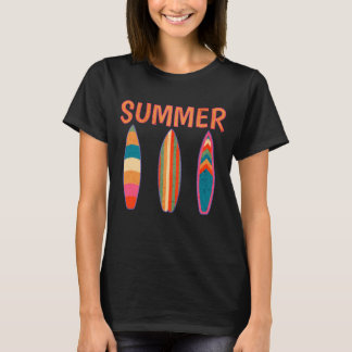 T-shirt Planches de surf d'été