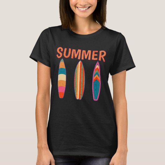 T-shirt Planches de surf d'été (Devant)