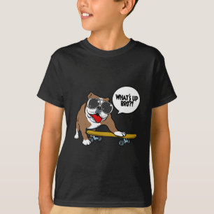 T-shirt Planchiste de bouledogue