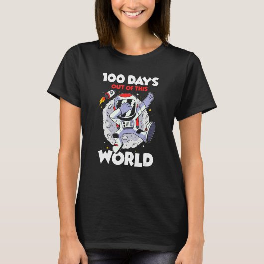 T-shirt Planet Astronomer Astronaut Student 100 Days of Sc (Devant)