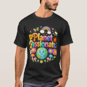 T-shirt Planet Passionate Colorful Typography (Devant)