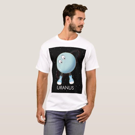 T-shirt Planet Uranus & Stars (Devant entier)