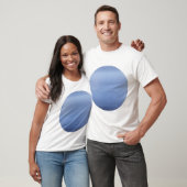 T-shirt Planète bleue design minimal. (Unisexe)