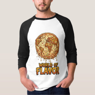 T-shirt Planète de surcharge de pizza