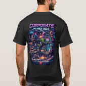 T-shirt Planète d'entreprise 404 Bureau spatial rétro-futu (Dos)
