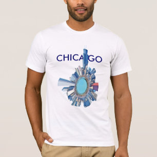 T-shirt planète d'horizon de Chicago