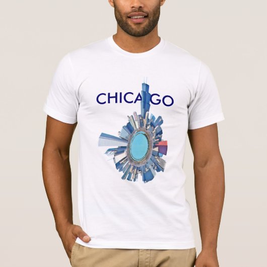 T-shirt planète d'horizon de Chicago (Devant)
