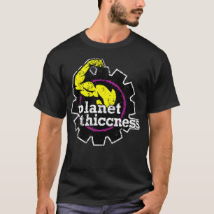 T-shirt Planète Épaisseur Gym Épaisseur Amusante Plaisante