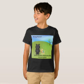 T-shirt Planète fausse ? Chiens d'aide d'autisme (Devant entier)