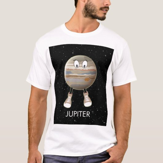 T-shirt Planète Jupiter & Étoiles (Devant)