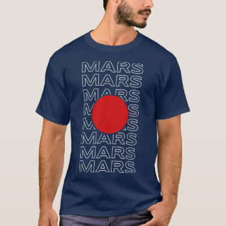 T-shirt Planète Mars Conception minimale