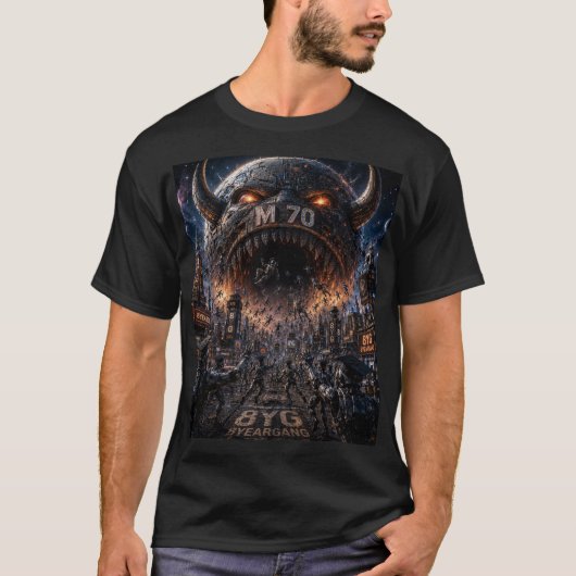 T-shirt Planète Monstre M70 (Devant)