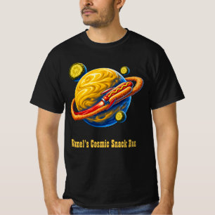 T-shirt Planète Moutarde Chien Chaud Spatial en Orbite