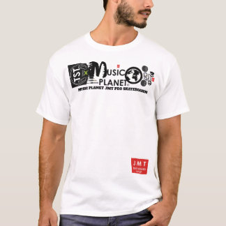 T-SHIRT PLANÈTE MUSICALE PLANCHE À ROULETTES PRO 
