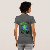 T-shirt Planète Recycle Trees Continents Terre (Dos entier)