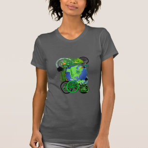 T-shirt Planète Recycle Trees Continents Terre