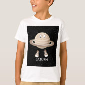 T-shirt Planète Saturne & étoiles (Devant)