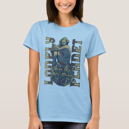 T-shirt planète solitaire mais tout est à moi (Devant)