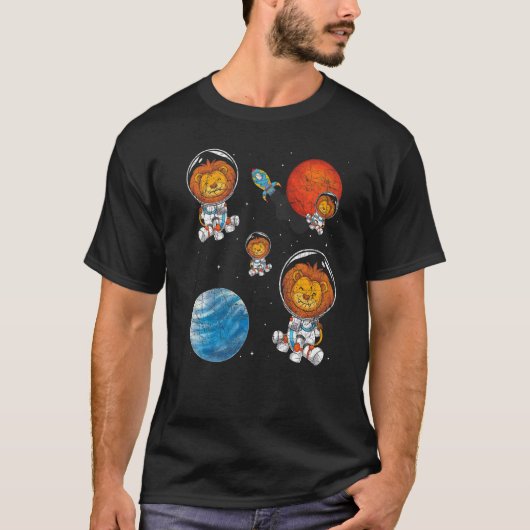 T-shirt Planète Space Travel Rocket Afrique Animal Astrona (Devant)