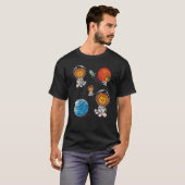 T-shirt Planète Space Travel Rocket Afrique Animal Astrona (Devant entier)