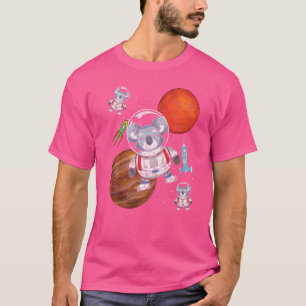 T-shirt Planète Space Travel Rocket Australie Animal Astro