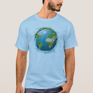 T-shirt Planète Terre avec animaux