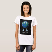 T-shirt Planète Terre et étoiles (Devant entier)