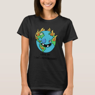 T-shirt Planète Terre Humour AIMEZ-MOI JE NE RÉTROGRADERAI