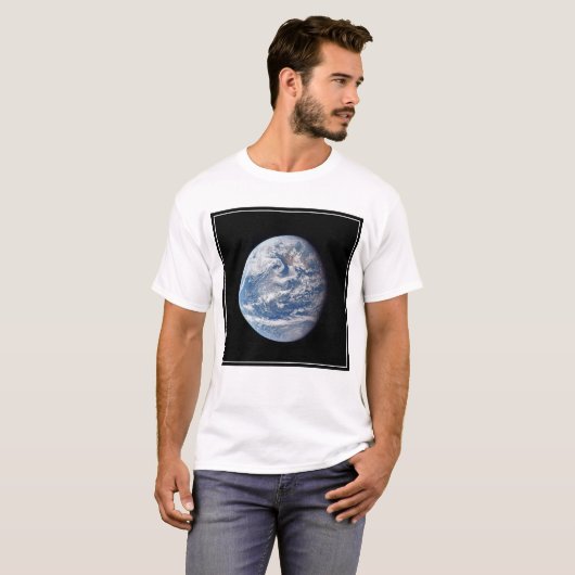 T-shirt Planète Terre Prise Par L'Équipage Apollo 11. (Devant entier)