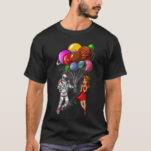 T-shirt Planètes Ballons Astronaute Spatial