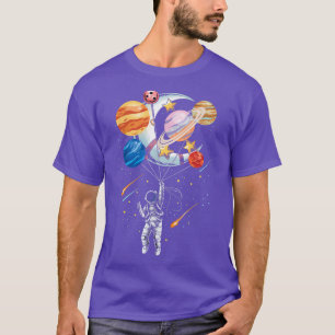 T-shirt Planètes de ballon spatial astronaute de d