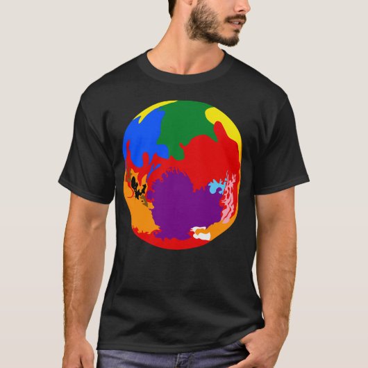 T-shirt Planètes de fierté - Pluton - Fierté de progrès (Devant)