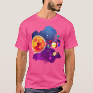 T-shirt Planètes De Système Solaire Pour Les Geeks D'Astro