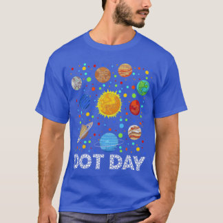 T-shirt Planètes Drôles Polka Dot Jour Heureux Point Art É