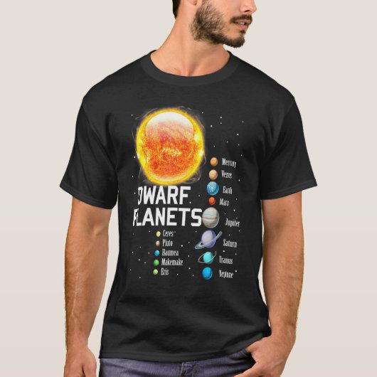 T-shirt Planètes du système solaire Astronaute spatial (Devant)