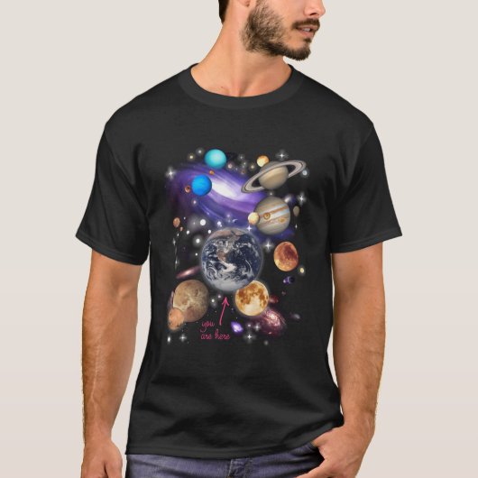 T-shirt Planètes du système solaire Espace (Devant)