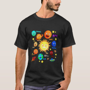 T-shirt Planètes du système solaire Science Espace Garçons