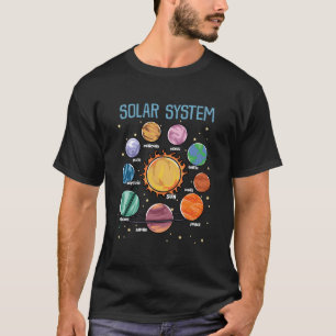 T-shirt Planètes du système solaire Science Espace Tige