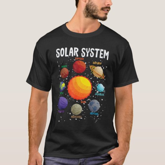 T-shirt Planètes du système solaire Science Planètes spati (Devant)