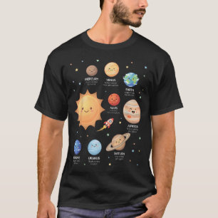 T-shirt Planètes du système solaire Science spatiale Astro