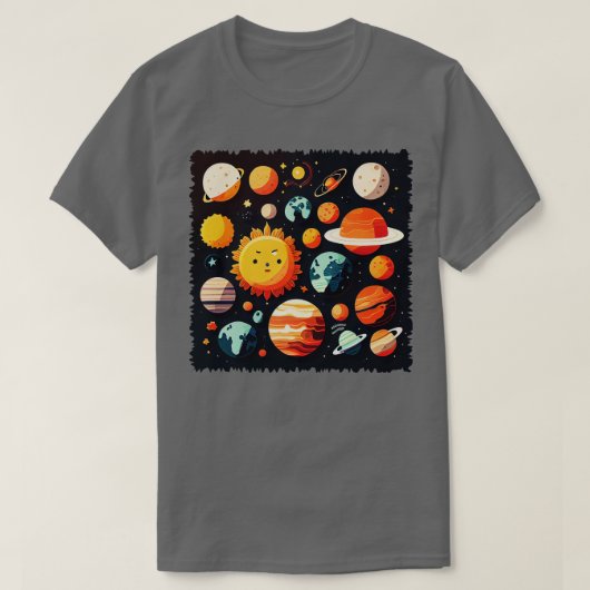 T-shirt Planètes et étoiles (Design devant)