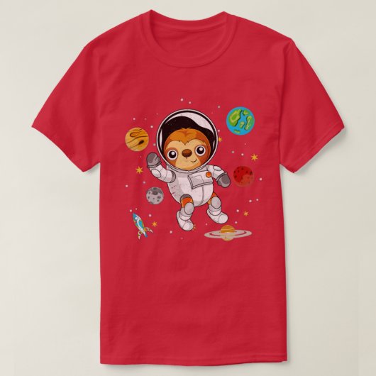 T-shirt Planètes Lazy Animal Astronomie spatiale Astronome (Design devant)