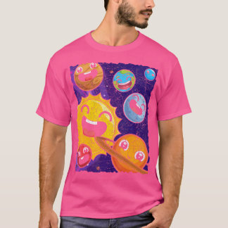T-shirt Planètes mignonnes Galaxy Astronomie Univers de sc