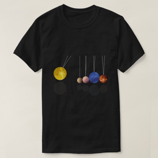 T-shirt Planètes pendule système solaire astron science sp (Design devant)
