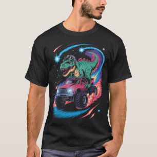 T-shirt Planètes spatiales Astronaute Dino Trex Camion Mon