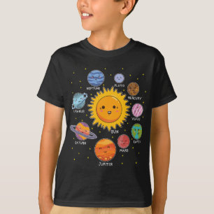 T-shirt Planètes spatiales du système solaire pour les gar