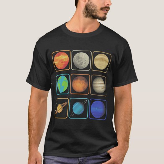 T-shirt Planètes Système Solaire (Devant)