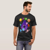 T-shirt Planètes système solaire mignonnes 6 ans 6e annive (Devant entier)